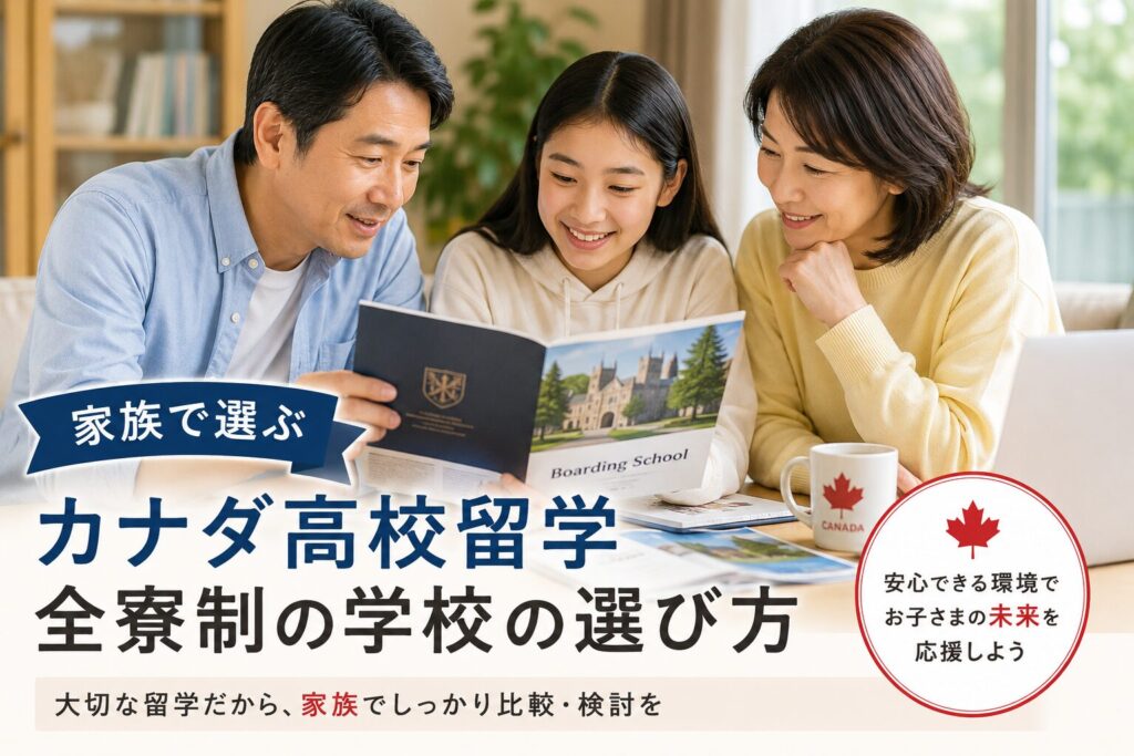 カナダの全寮制高校の選び方──家族の状況と予算に合った学校を見つけるための判断基準